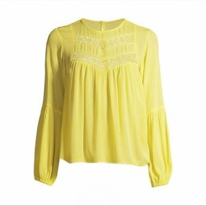 New Scoop Blouson Sleeve Ruffle Top